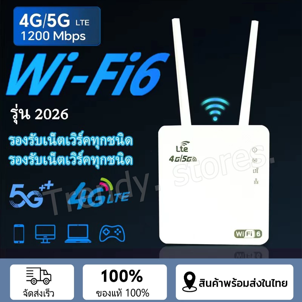 2026รุ่นใหม่ เร้าเตอร์ใส่ซิม 4G/5G เราเตอร์wifi Router 300Mbps ใช้ได้กับซิมทุกเครือข่ายเสียบใช้เลยไม่ติดตั้ง 2.4Ghz