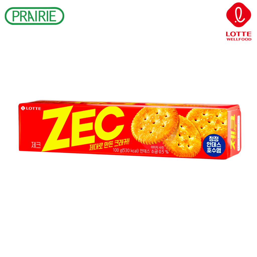 ล็อตเต้ ขนมปังเช็คแครกเกอร์ 100 กรัม ขนมเกาหลี / LOTTE ZEC CRACKER 100G.