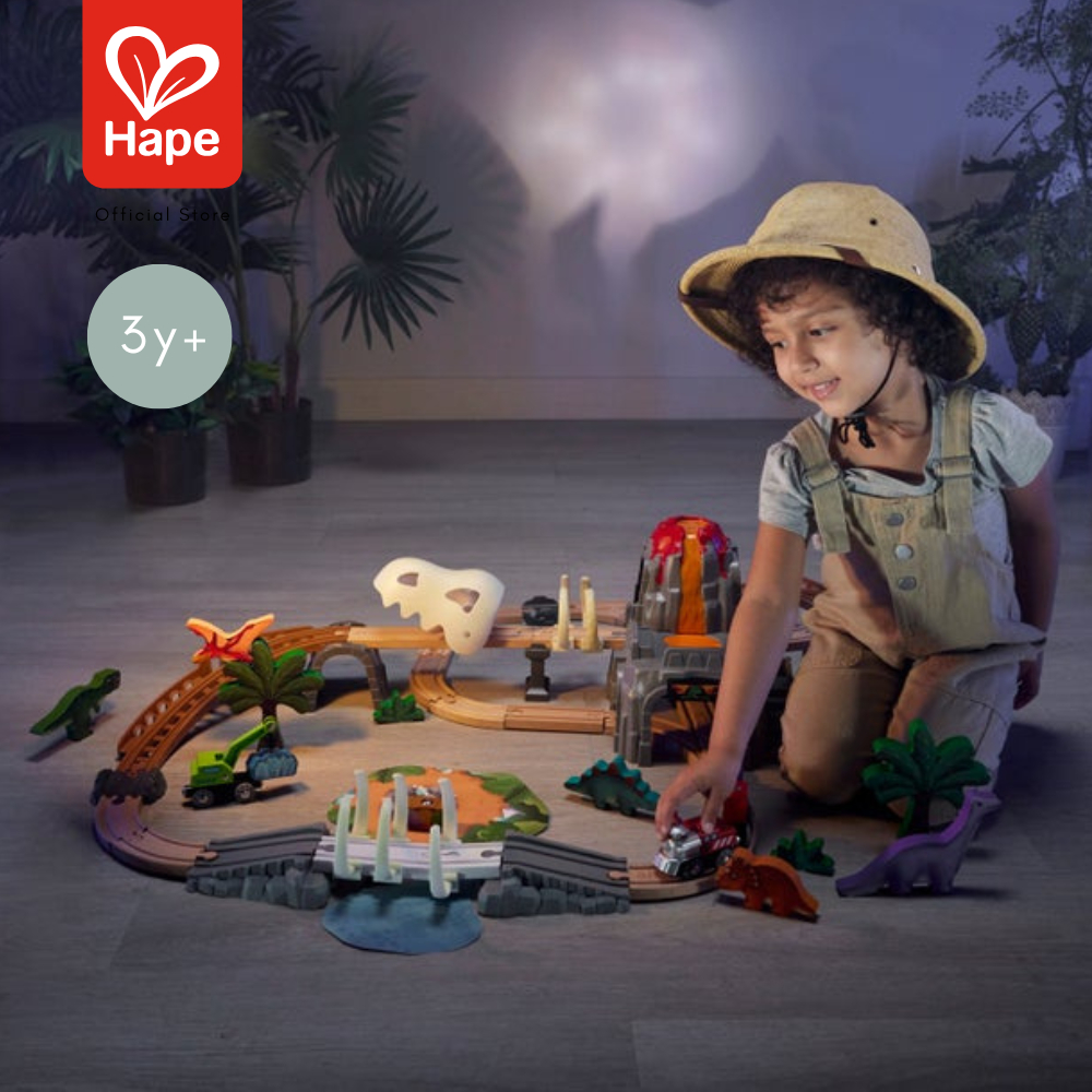 Hape - Dino Railway Adventure Set ชุดรางรถไฟยุคไดโน (เรืองแสง) 3Y+ รูปที่ 4