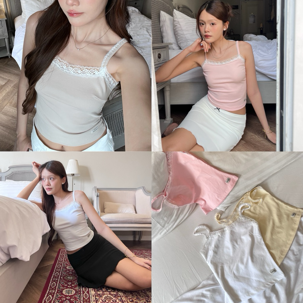 MELLY TOP เสื้อสายเดี่ยวลูกไม้ Lace tank top