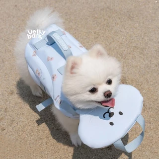 VELKYBARK [พร้อมส่ง] Bailey 🇰🇷 Teddy Life Jacket เสื้อชูชีพสำหรับสัตว์เลี้ยง เสื้อชูชีพสุนัข เกาหลี น้ำหนักเบา
