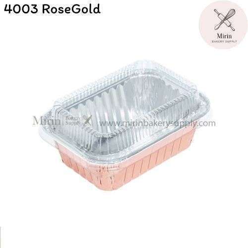 ถาดฟอยล์ S&S 4003 RoseGold พร้อมฝา 100ml /10ชุด