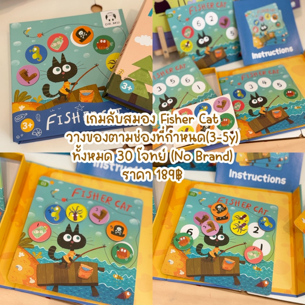 เกมลับสมอง fisher cat วางของตามช่องที่กำหนด (3-5 yeras)
