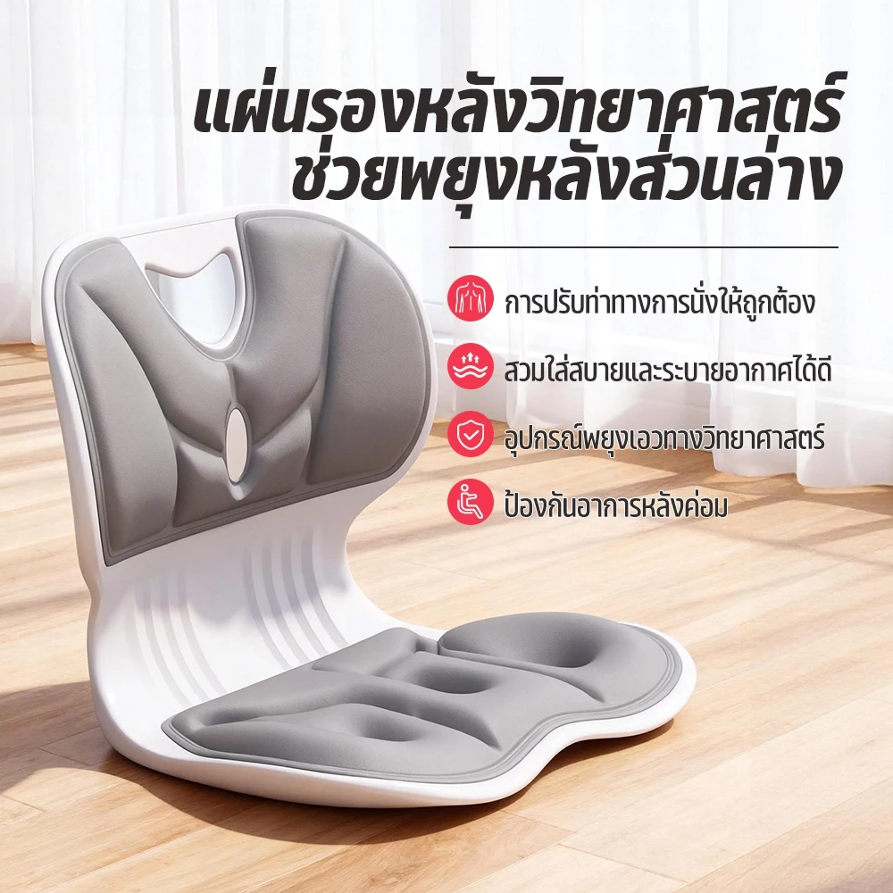 เบาะรองนั่ง เบาะรองนั่งแก้สรีระ เบาะรองเอว ปรับท่าทางการนั่งของคุณ นั่งนานไม่เมื่อย มี 2 ขนาดให้เลือก