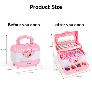 เครื่องสำอางเด็ก ชุดแต่งหน้าเด็ก พร้อมกล่อง ของเล่นเด็กผู้หญิง Beauty Cosmetic set ยาทาเล็บ บลัชออน ลิปสติก