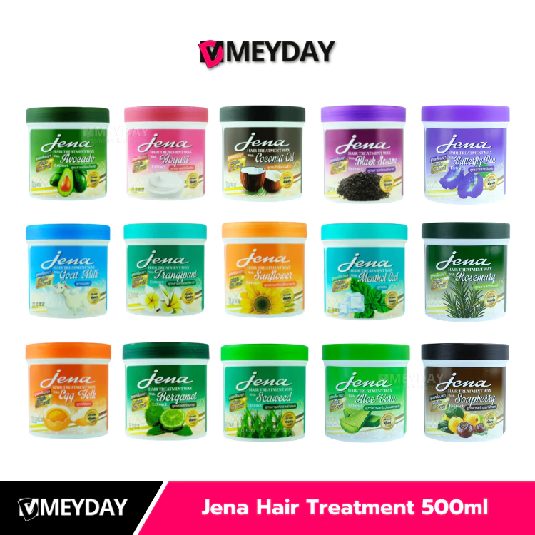 Jena Hair Treatment Wax จีน่า แฮร์ ทรีทเม้นท์ แว๊กซ์ มีทั้งหมด 15 สูตร ขนาด 500 กรัม