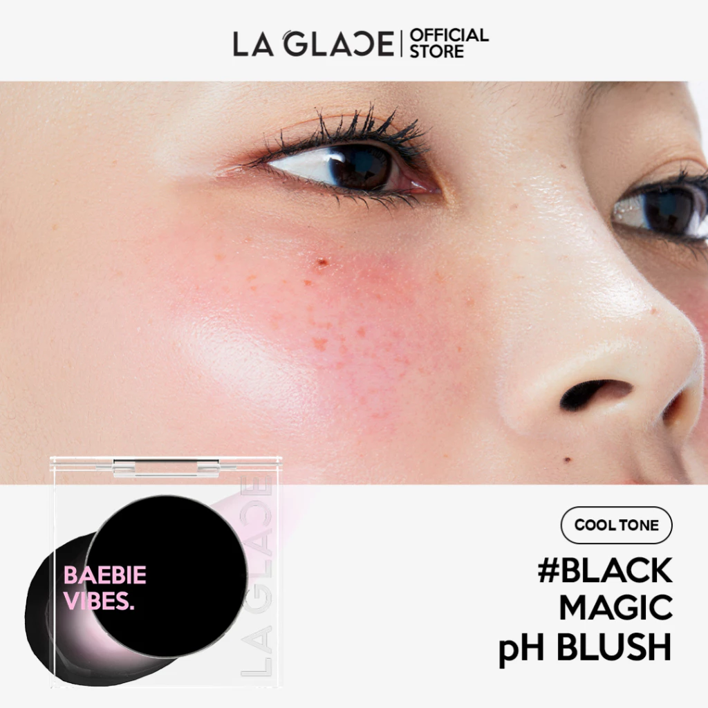 La Glace Black Magic Lip and Cheek pH Blush บลัชดำ ลากลาส thumbnail 4