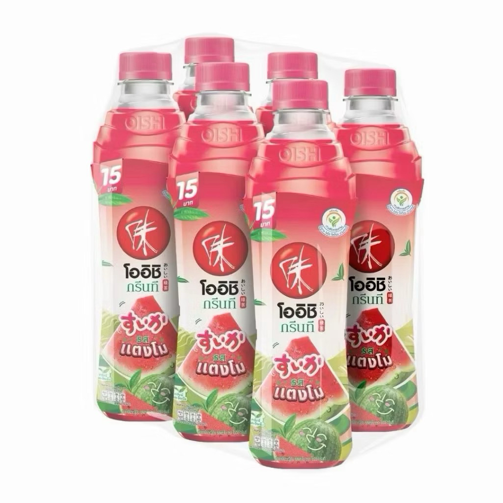 Oishi Green Tea โออิชิ กรีนที ชาเขียวญี่ปุ่น รสแตงโม 370 มล. x 6 ขวด