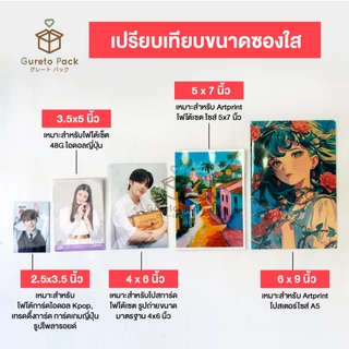 พร้อมส่ง | ซองแก้ว 5x7 นิ้ว ใส่รูปถ่าย โปสการ์ด การ์ดสะสม ซองใสเนื้อหนา กันฝุ่น แพ็ค 25/50/100