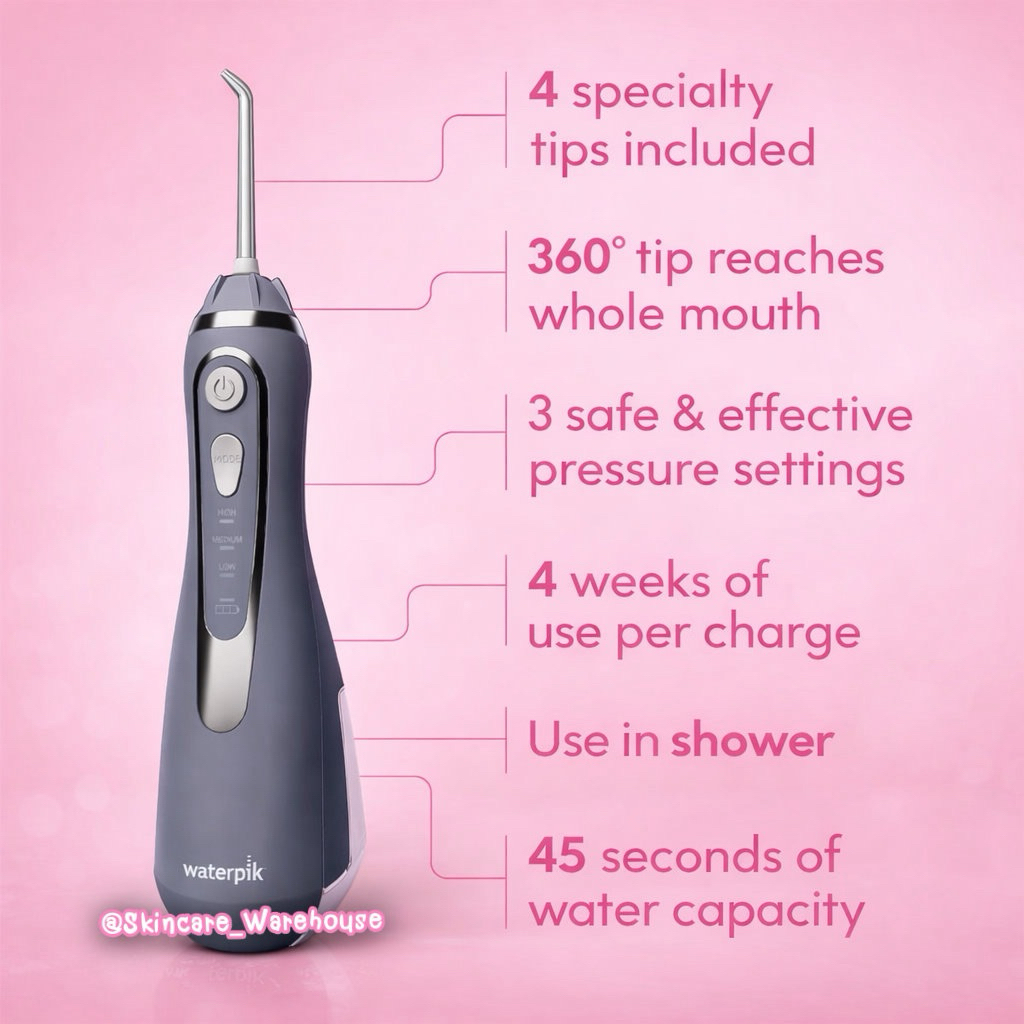 🛒พร้อมส่ง Waterpik Waterflosser CORDLESS ADVANCED 2.0 เครื่องทำความสะอาดซอกฟันด้วยพลังน้ำ แบบไร้สาย อุปกรณ์ Longevity