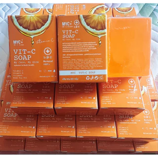 สบู่หน้าใส🍊MY C Fresh Vit C Soap(60g.) ✨แท้ 100% หน้าใส ไร้สิว ทำความสะอาดล้ำลึก Exp 20/06/28(New Package)💕แถมถุงตาข่าย💕