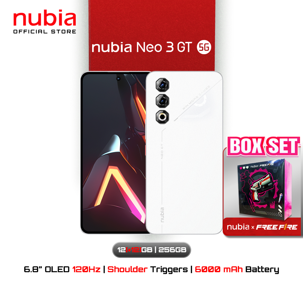 [รุ่นลิมิเต็ด] Box Set Nubia Neo 3 GT 5G (12+256GB) - สีขาว White Hailstone