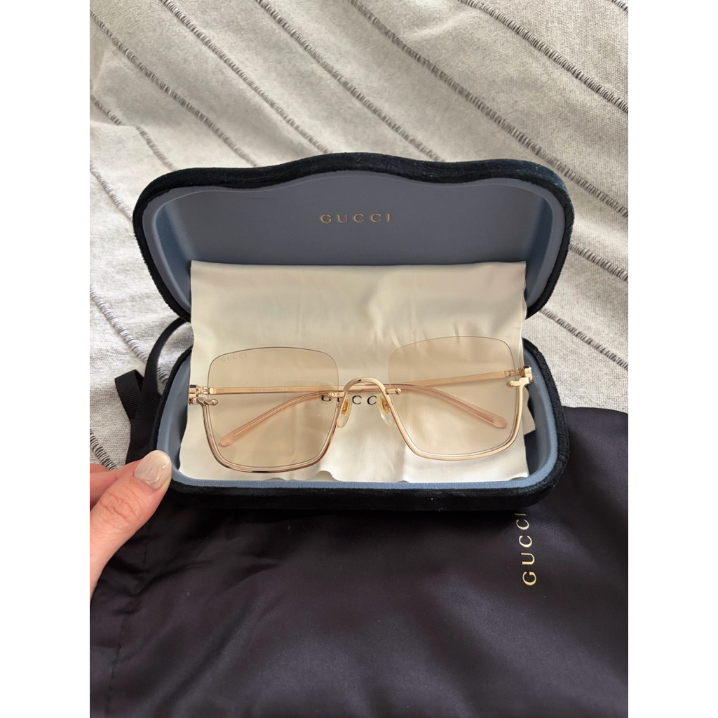 gucci GG Upside Down Rectangular Sunglasses