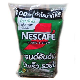 Nescafe 3in1 เนสกาแฟ เบลนด์แอนด์บลู แพ็ค100ซอง