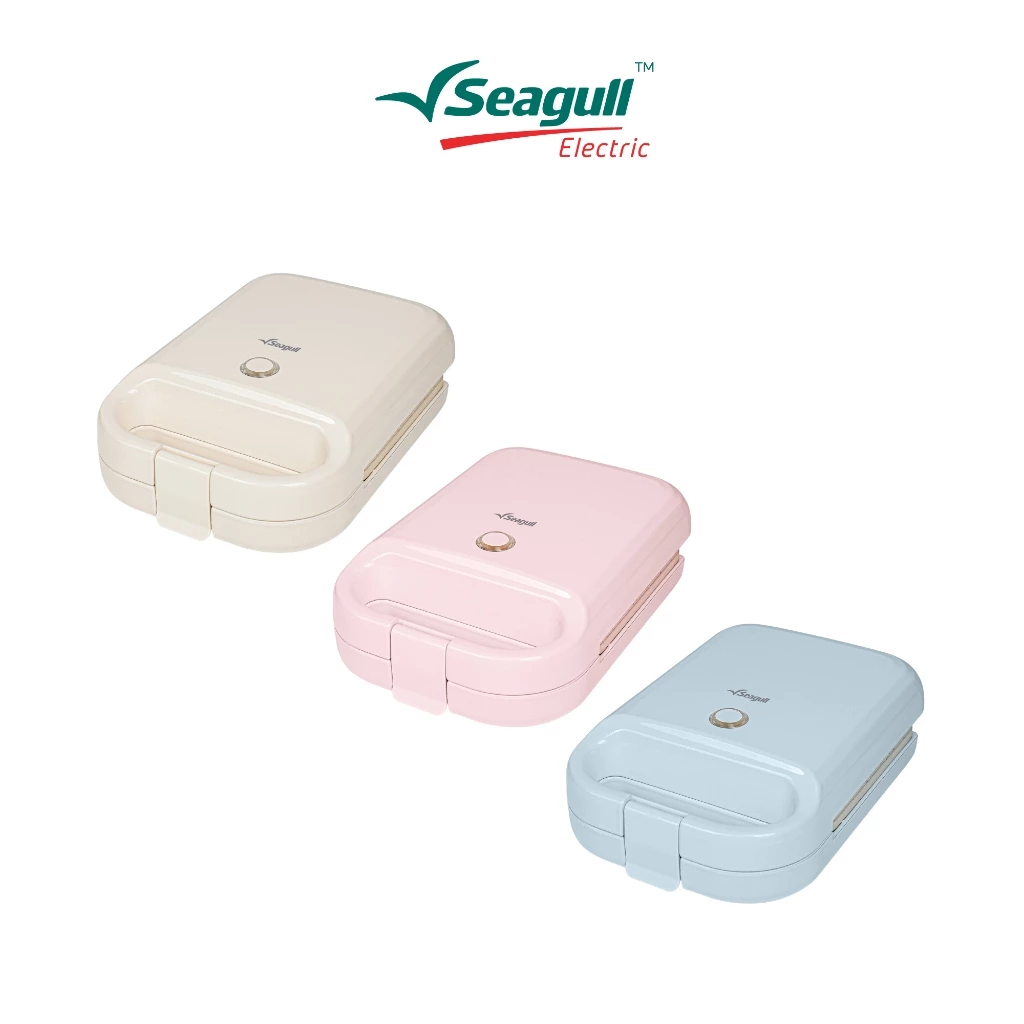 Seagull เครื่องทำแซนด์วิช มินิ Mini Sandwich Maker มีให้เลือก 3 สี ครีม ชมพู ฟ้า
