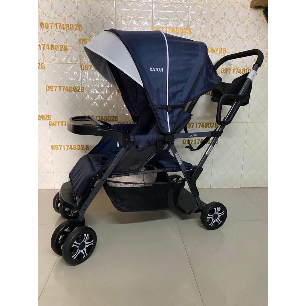 รถเข็นแฝดพี่น้องkatoji น้ำเงิน