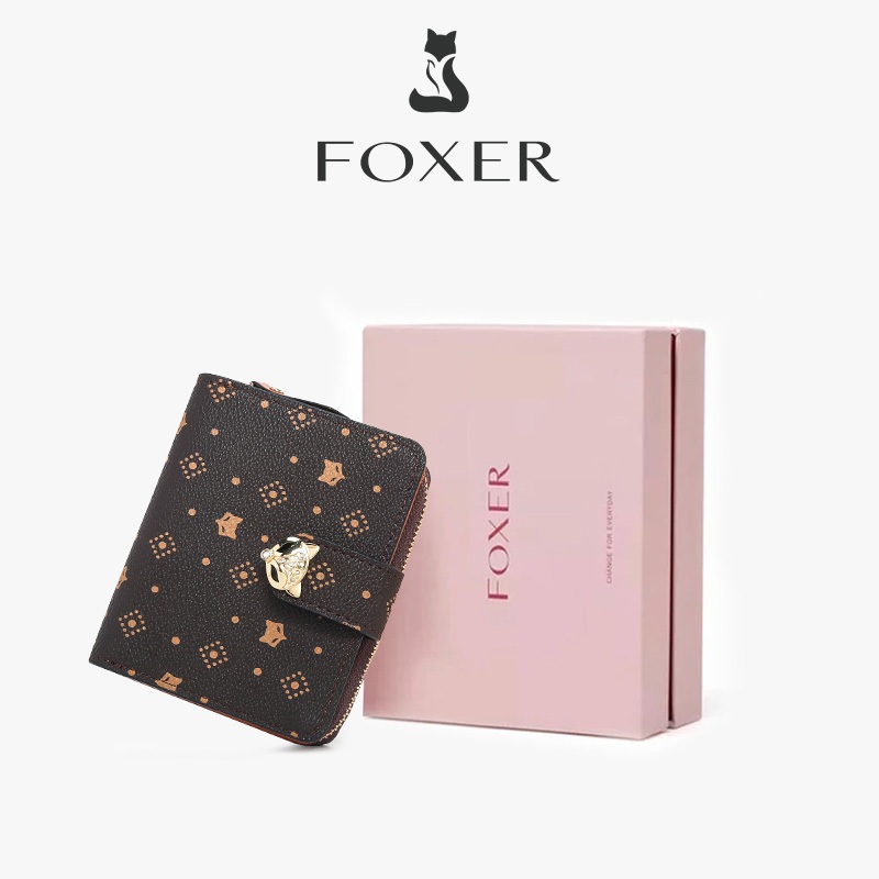 FXOER กระเป๋าสตางค์ใบสั้น ที่ใส่บัตรเครดิต กระเป๋าสตางค์ใส่เหรียญขนาดเล็ก กระเป๋าสตางค์ผู้หญิง