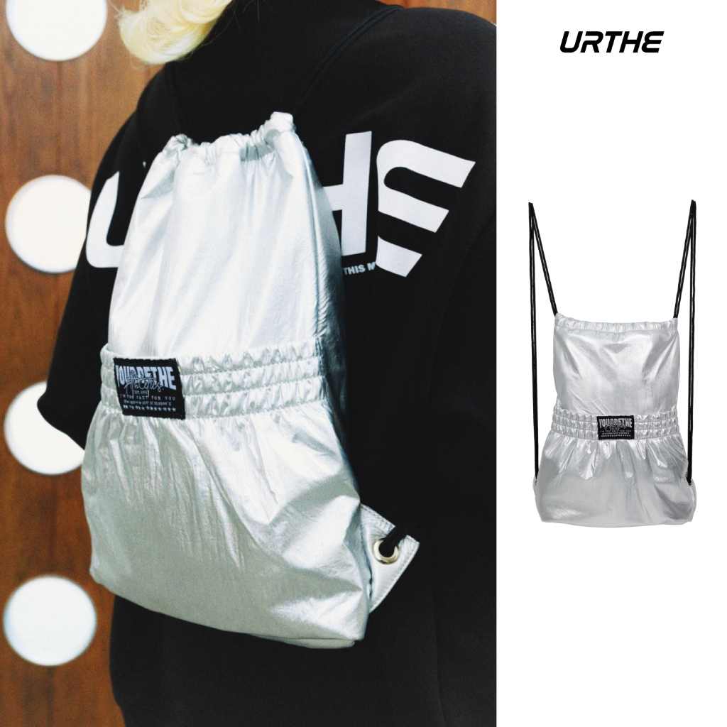 URTHE - กระเป๋าสะพายหลัง แบบหูรูด รุ่น UNISEX DRAWSTRING BACKPACK