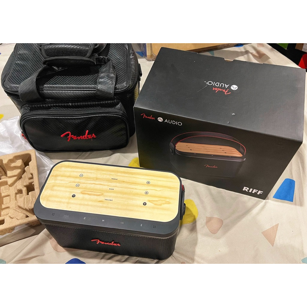 FENDER RIFF ลำโพงบลูทูธ ฟลูเรนจ์ 4 ไดรเวอร์ ฟังเพลง ต่อ คอม PC ดูหนัง TV Aux 60W Bluetooth Speaker เ