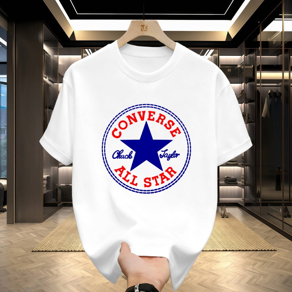 เสื้อยืดผู้ชาย Converse คุณภาพสูง ทนทาน พิมพ์ลายสวยงาม