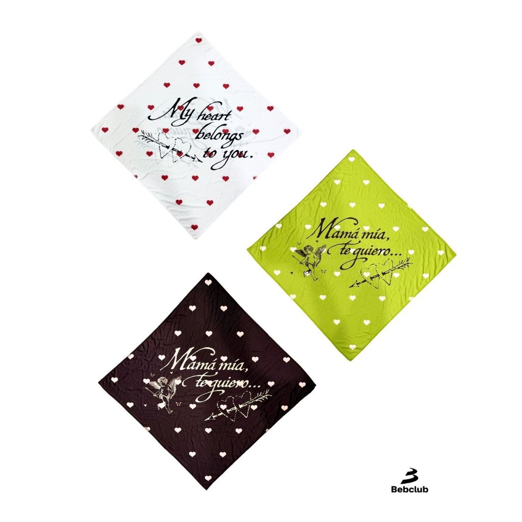 BEB CLUB S/S26 MY HEART SCARF ผ้าพันคอลายหัวใจเบ็บคลับ26