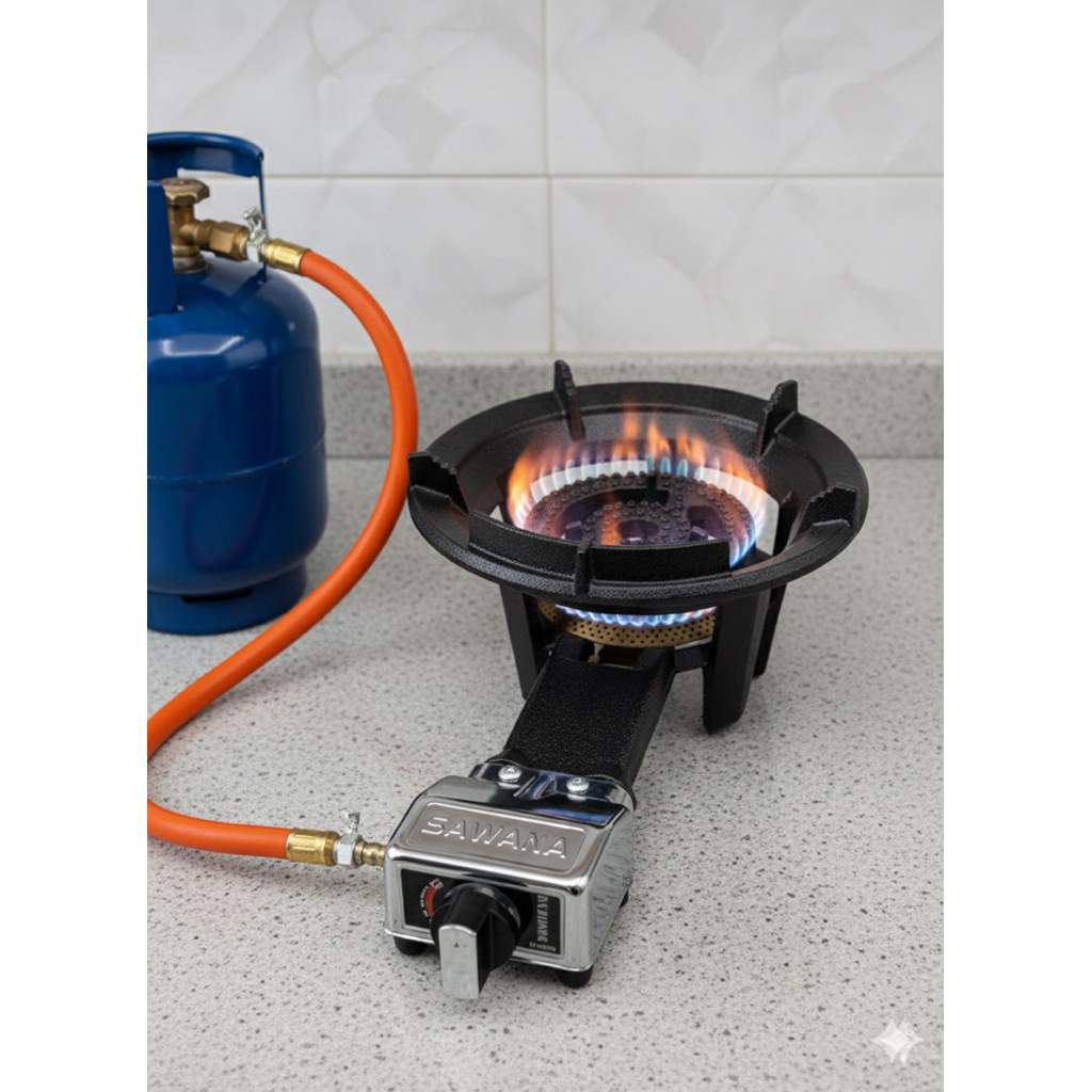 SAWANAเตาแก๊ส C21A รุ่น  เคลือบกันสนิม Auto ทนทานและปลอดภัย จุดไฟด้วยสปาร์คแม็กนีโต ใช้กับหัวแรงดันต