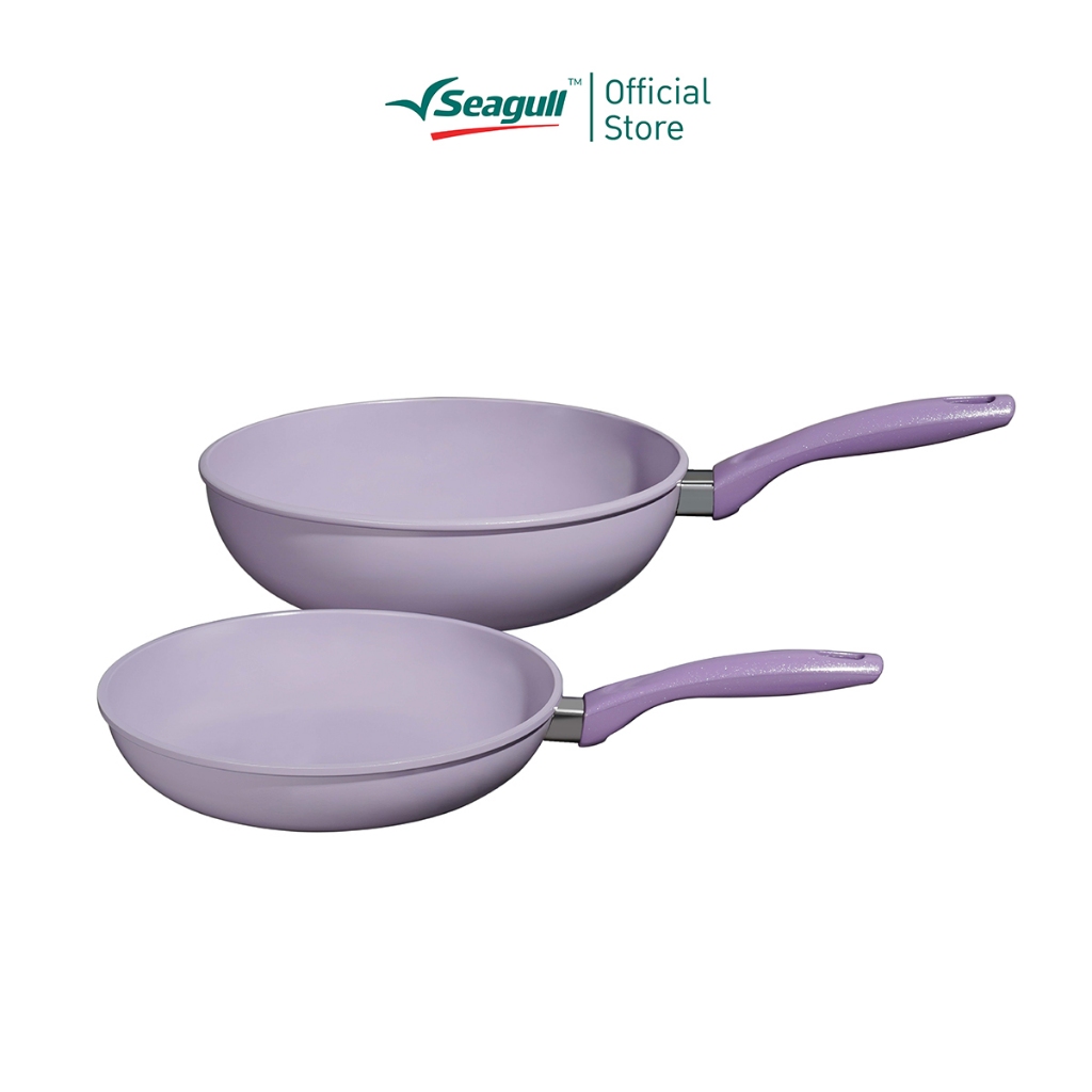 Seagull กระทะด้ามนอนสติ๊ก ลาเวนเดอร์ อินดักชั่น Lavender Non-stick Fry Pan Induction มี 2 ขนาดให้เลือก 24 ซม./26 ซม.