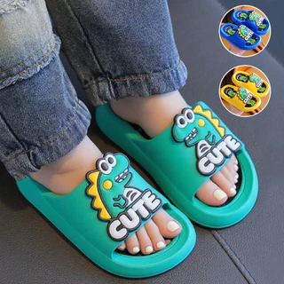Dino Kids Slippers รองเท้าแตะเด็ก ลายไดโนเสาร์ พื้นนุ่ม กันลื่น แฟชั่นหน้าร้อน