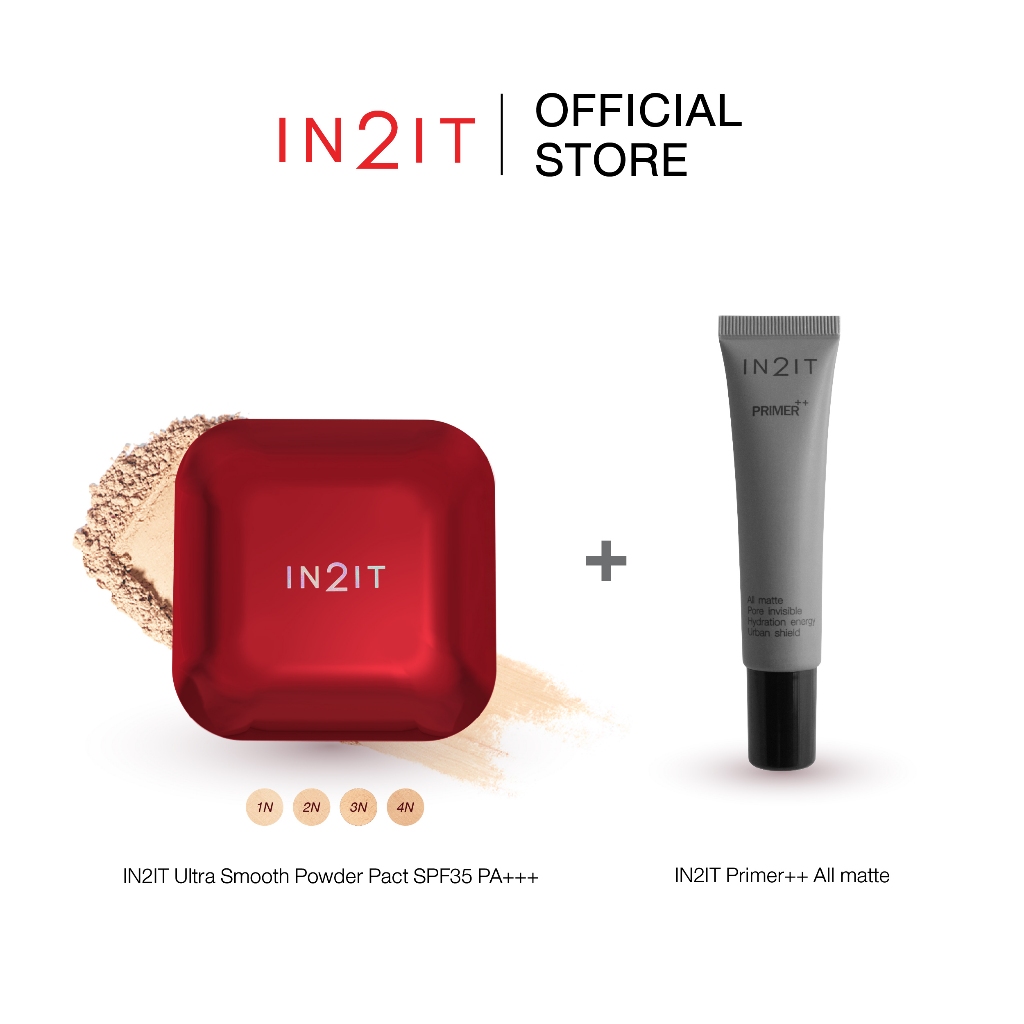 IN2IT SET เบลอผิว แป้งผสมรองพื้น+ไพร์เมอร์
