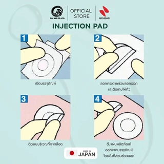 【กล่อง/No.36】 NICHIBAN Injection Pad Plaster พลาสเตอร์ แปะแผล ห้ามเลือด หลังฉีดยา มีกาวและก๊อซ ซึมซับได้ดี