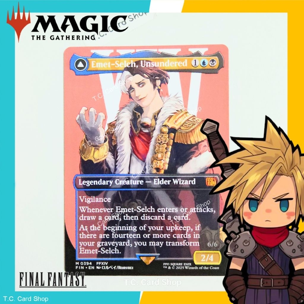 Emet-Selch, Unsundered - Hades, Sorcerer of Eld (Borderless) M0394 FFXIV -  Final Fantasy -  Magic t