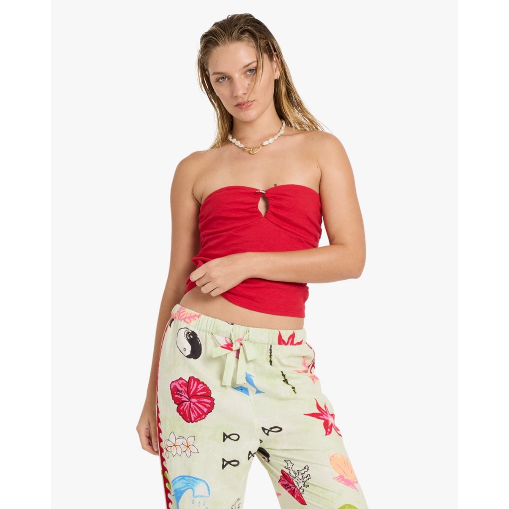 BILLABONG เสื้อเกาะอกผู้หญิง Womens Lottie Hall Splasher Knit Tube 261 24B021607-TRR