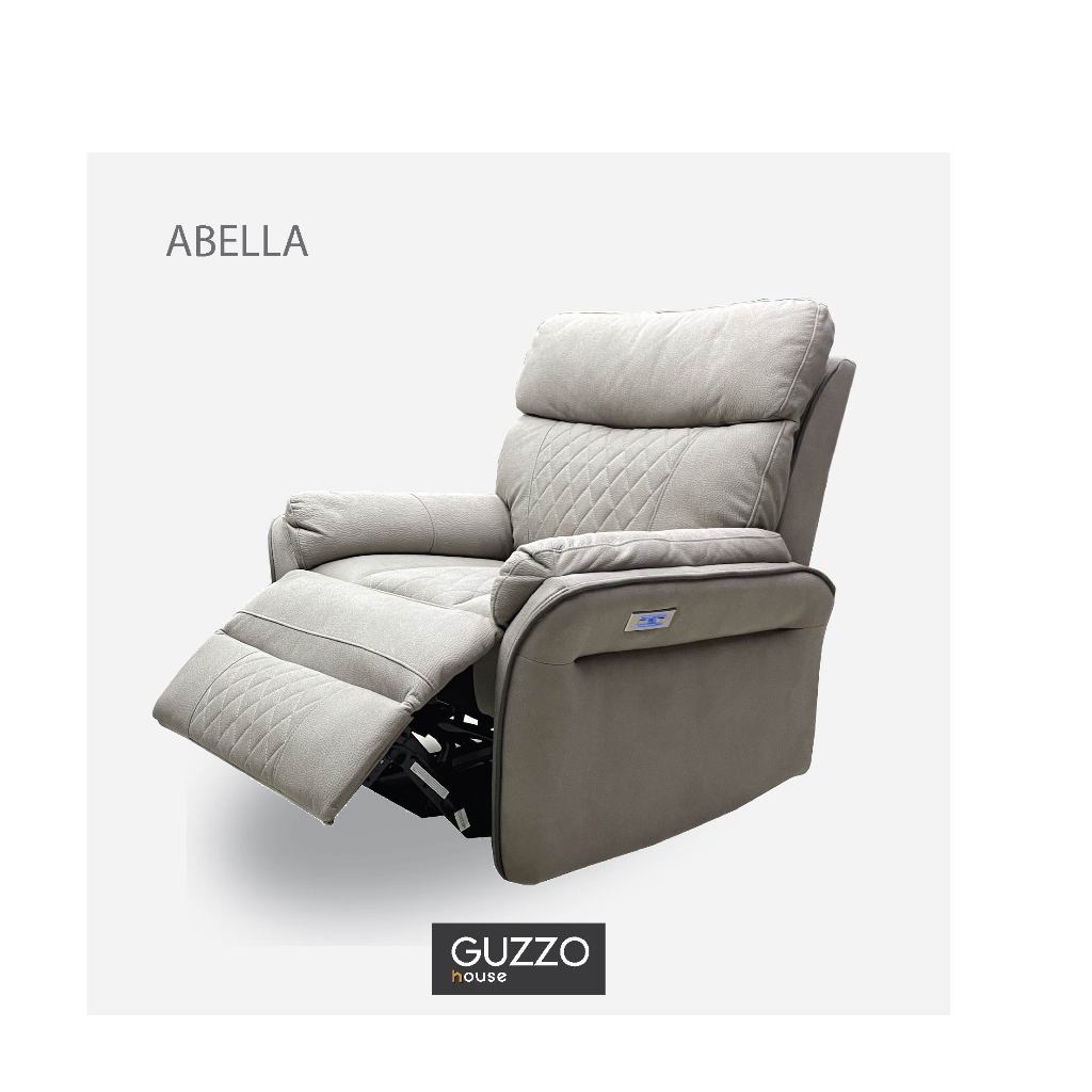 Guzzo เก้าอี้รีไคลเน่อร์ (Recliner) ปรับนอนไฟฟ้า แบบผ้า รุ่น ABELLA (ELECTRIC)