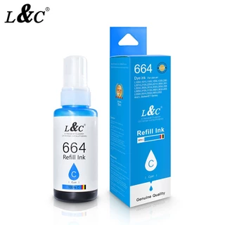L&C T664 Ink หมึกเติม ใช้สำหรับเอปสัน L-Series L100 L120 L200 L210 L220 L360 L365 L565 L1300