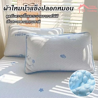 ปลอกหมอน 2 ชิ้น (48×74 cm) ปลอกหมอนฤดูร้อนเย็นเสื่อ กันไรฝุ่น ผ้าเนื้อดีนุ่มลื่น ปลอกหมอนเก็บความเย็น Pillow Case