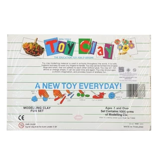 TOY CLAY ดินน้ำมันสีรุ้ง ไร้สารพิษ หลายสี เด็กๆชอบ ฝึกกล้ามเนื้อนิ้วได้ดี Non-Toxic Modelling Clay 500g