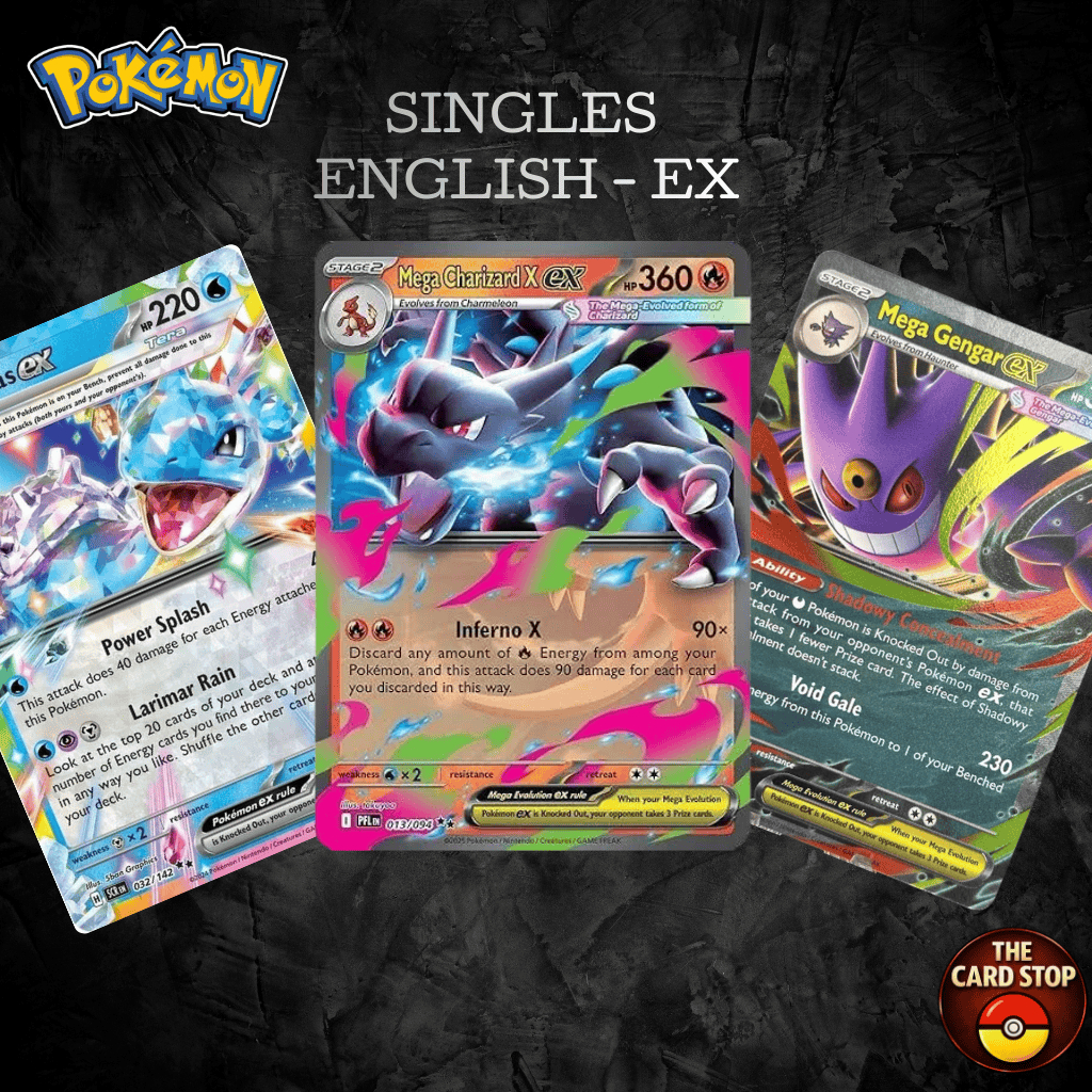 Pokémon ENG EX Singles (all types) | Mint Japan Cards | 39 THB/Card – การ์ดโปเกมอน EX
