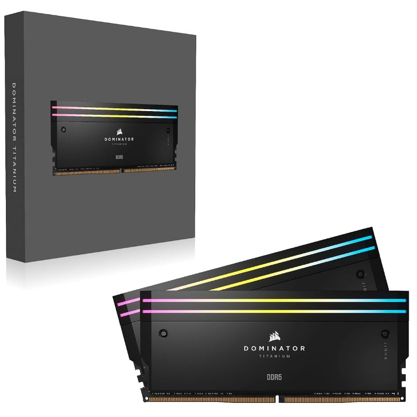 CORSAIR DDR5 DOMINATOR TITANIUM RGB BLACK 96GB (48x2) 6800MHz
