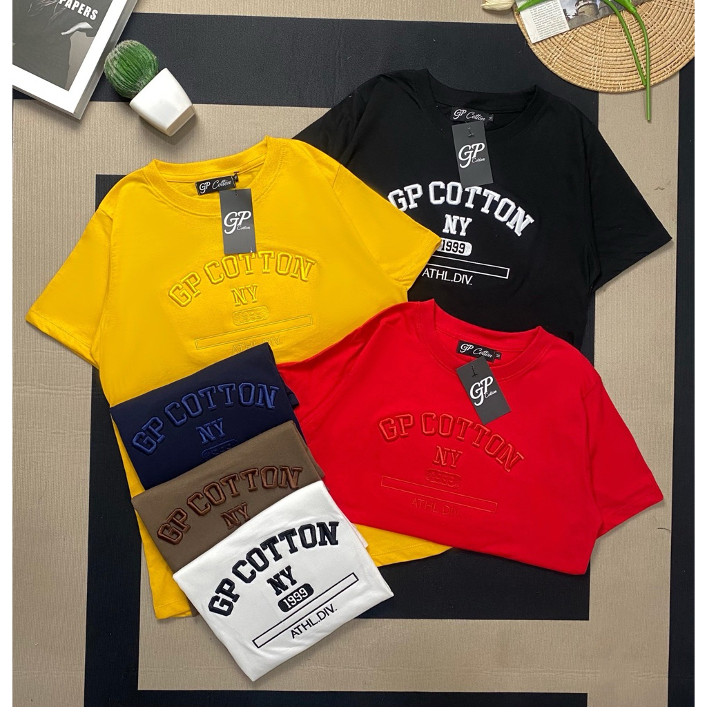 เสื้อยืดปักNYคอกลม S-3XL ผ้าคอตตอนนุ่มงานปักสวยๆ