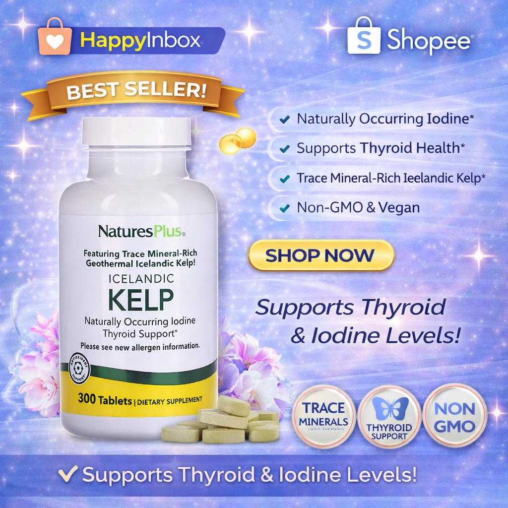 🌿 NaturesPlus Icelandic Kelp สาหร่ายทะเลไอซ์แลนด์ธรรมชาติ เสริมไอโอดีน บำรุงต่อมไทรอยด์