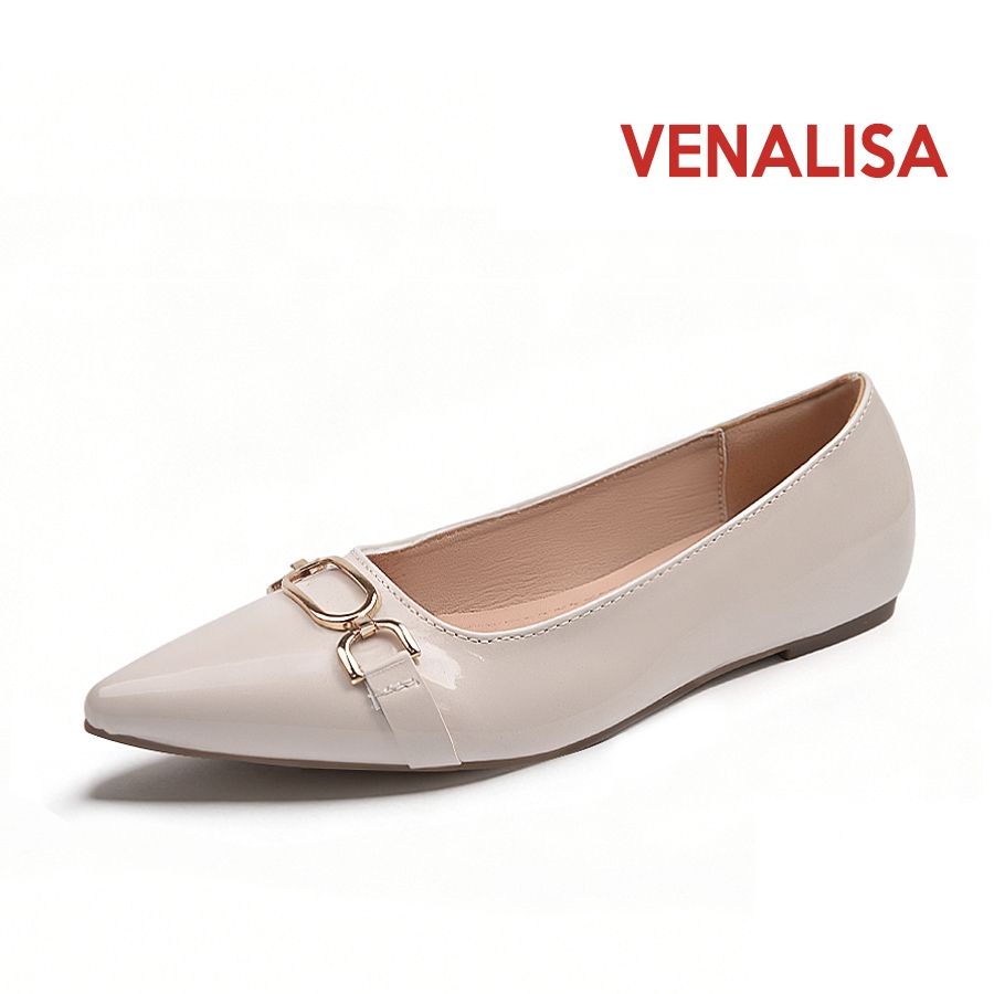 Venalisa รองเท้าส้นสูงผู้หญิง เพิ่มความสูงภายใน 4cm แหลม หนังแท้ เหมาะสม งานออฟฟิศ แผนกต้อนรับธุรกิจ