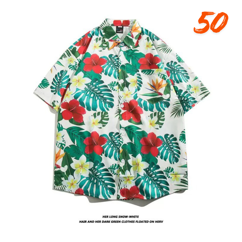 เสื้อฮาวาย Size M-3XL ใส่ได้ทั้งชาย-หญิง เหมาะกับเทศกาลสงกรานต์ รูปที่ 8