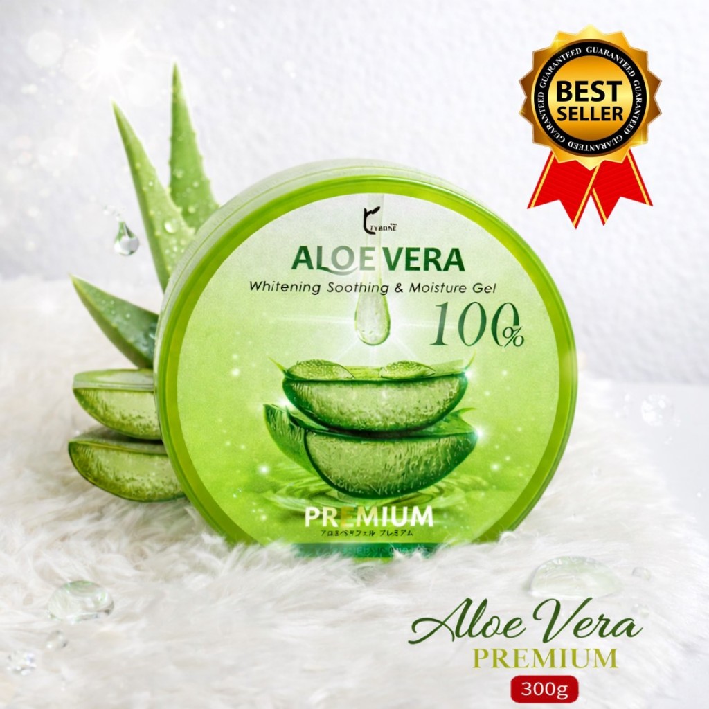 Tyrone Aloe Vera 100% เจลว่านหางจระเข้ 300g ผิวใส ลดสิว ผิวไหม้แดด