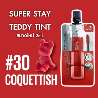 (แบบซอง) Maybelline Super Stay Teddy Tint เมย์เบลลีน ซุปเปอร์สเตย์ เท็ดดี้ ทินท์ (2 ml.) มี 4 สีให้เลือก