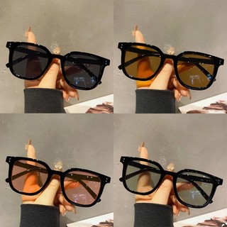 แว่นตากันแดด สีน้ำตาล กรอบใหญ่ เลือกสีได้ UV400 แฟชั่นเรโทรสไตล์เกาหลี คุณภาพสูง ผู้ชายและผู้หญิง