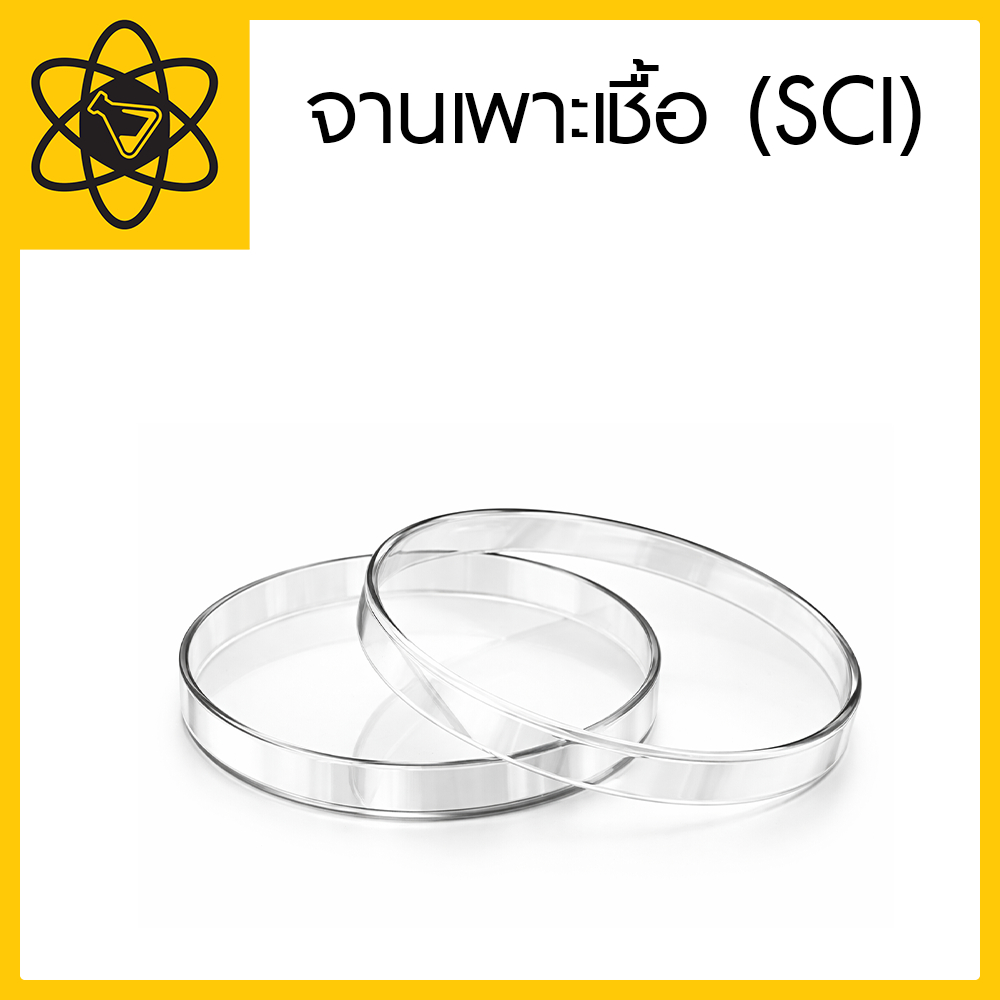 จานเพาะเชื้อ (SCI) แก้ว,พลาสติก ขนาดต่างๆ