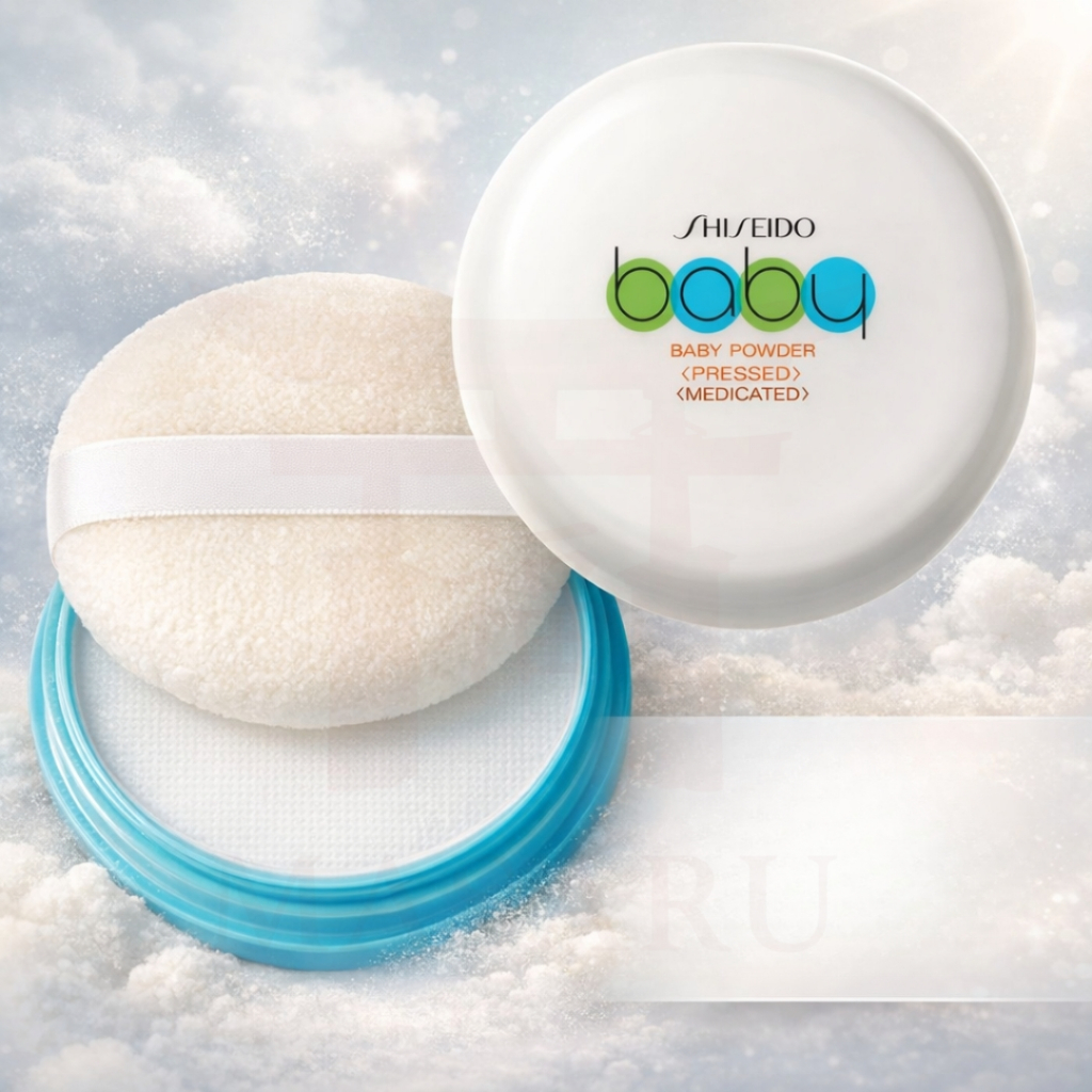 [แท้/ส่งด่วน] Shiseido Baby Powder Pressed 50g แป้งเด็กอัดแข็งชิเซโด้ ตลับขาว สูตรอ่อนโยน ไม่ฟุ้งกระจาย คุมมัน