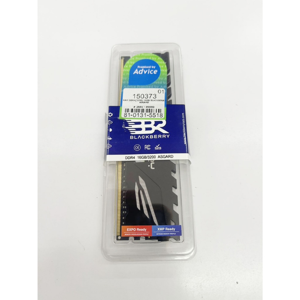 มือ 1 ค้างสต็อก Blackberry ASGARD DDR4 Ram 16 GB 3200 MHz  ราคาถูกใจ