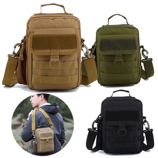 ยุทธวิธี Molle กระเป๋ากระเป๋าถือกลางแจ้ง Camping Travel เดินป่าการล่าสัตว์ตกปลาไหล่ Crossbody Messenger กระเป๋าสําหรับชา