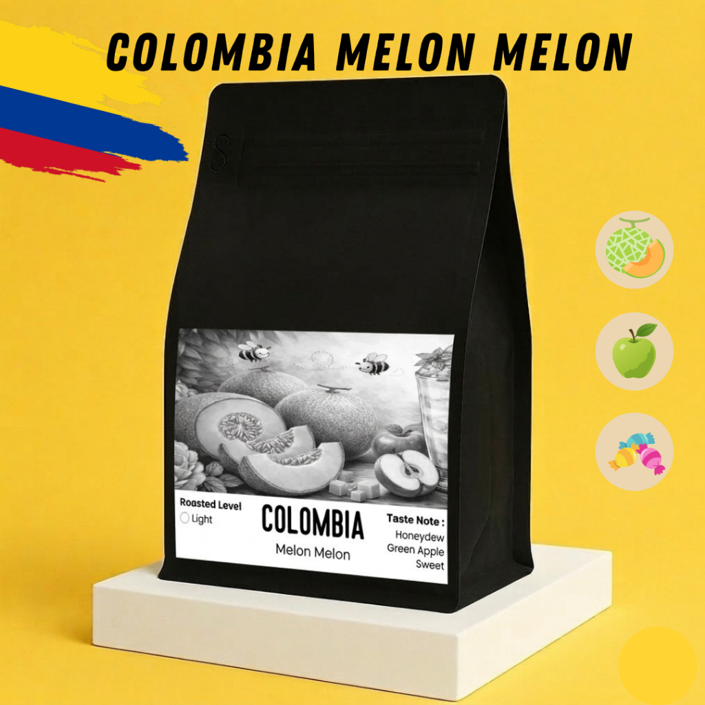 IMport coffee bean เมล็ดกาแฟคั่ว Colombia Melon Melon